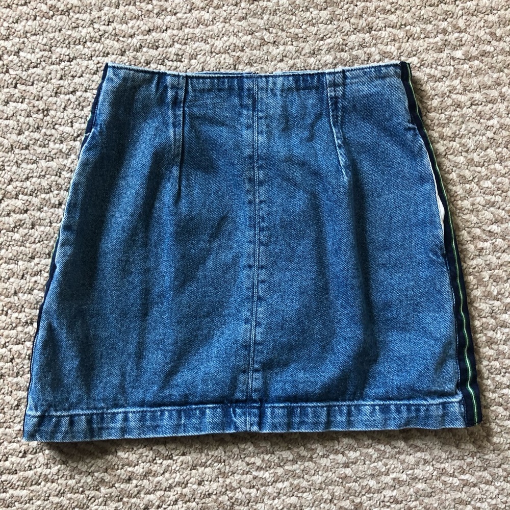 Denim Striped Skirt